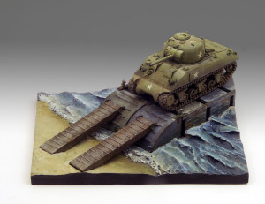 Sherman lands in Normandy diorama 1/72